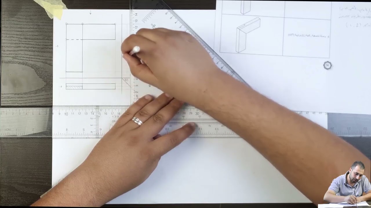 الرسم الصناعي نجارة وديكور - المهندس سامح ابولاوي