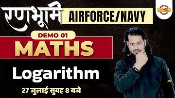 Agniveer Air force/navy Maths Class | Ranbhoomi Classes | Maths Logarithm | Maths By Vivek Rai Sir