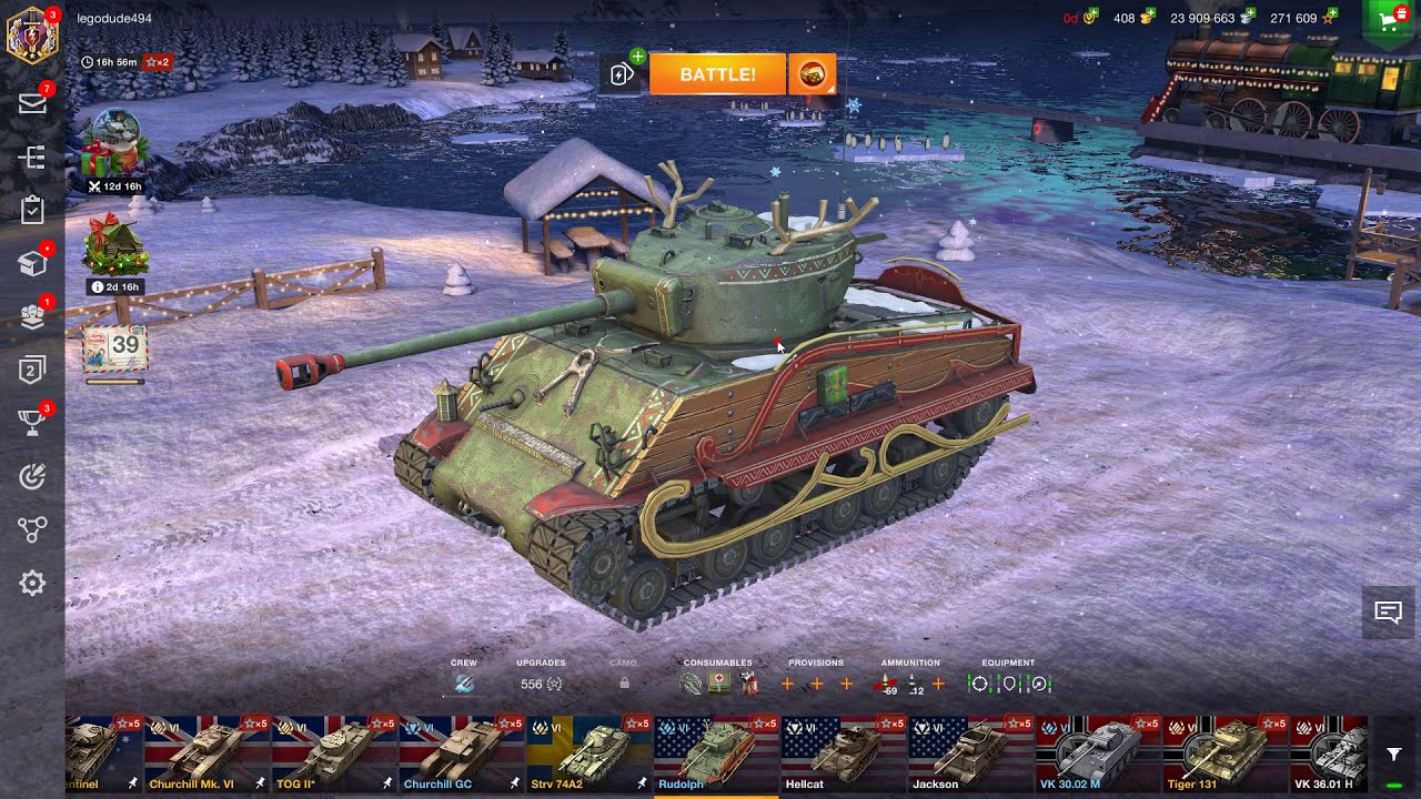 Rudolph garage review - World of Tanks Blitz - YouTube