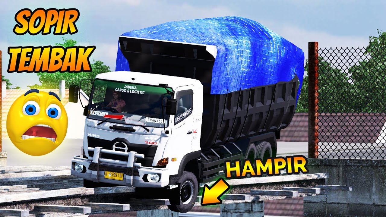 Sopir Tembak Uji Skill di Jembatan Kayu😰 || ETS 2 MOD HINO