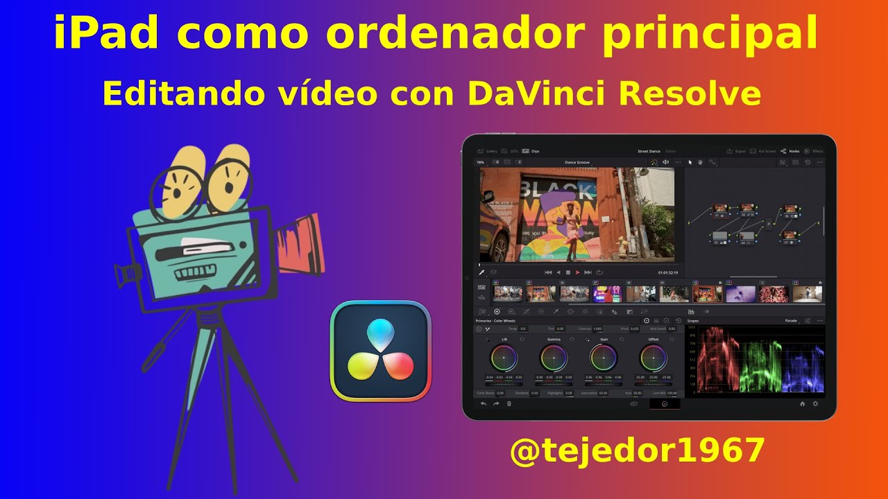 iPad como ordenador - Editando vídeo - DaVinci Resolve para iPad - YouTube