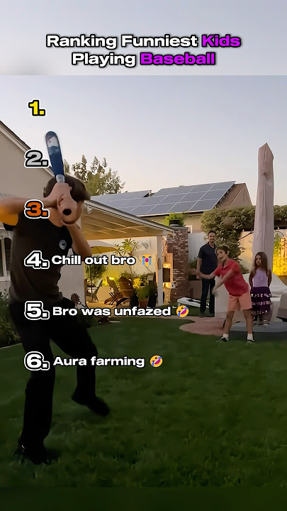Ranking funniest kids playing baseball
