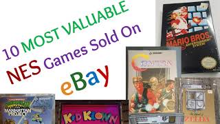 Top 10 Most Valuable NES Games Sold on eBay - Collectible game prices