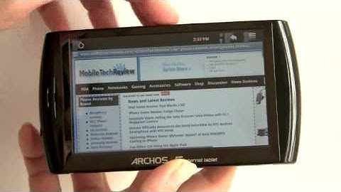 Archos 5 Android Internet Tablet Video Review