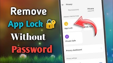 How To Remove App Lock Without Password | How To Unlock System App Lock If We Forgot Password
