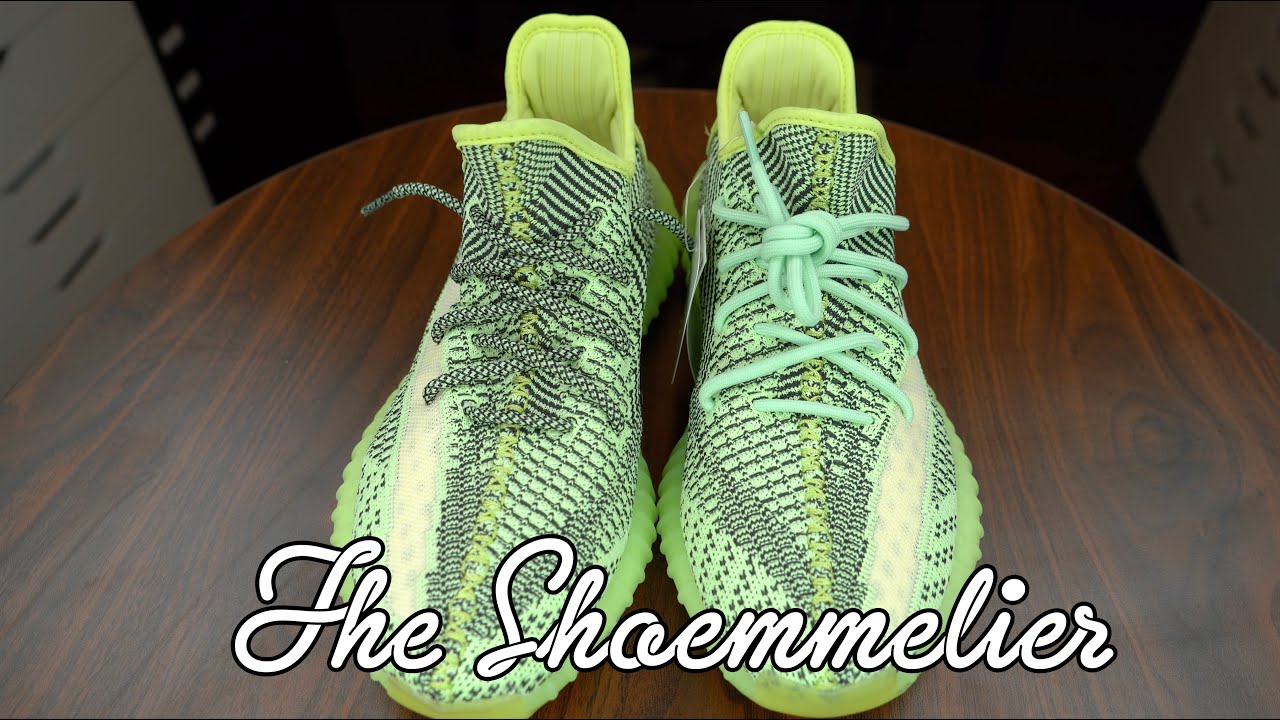 yeezy green laces