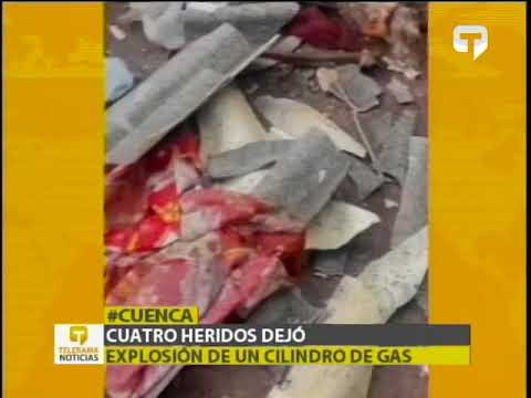 Cuatro heridos dejó explosión de un cilindro de gas