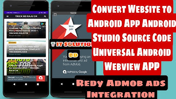 How to Convert Website to Android App With Android Studio Source Code Universal Android Webview APP