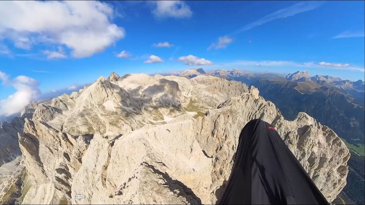 Les Dolomites fin septembre 2023 - Cross en parapente au sud du Col Rodella