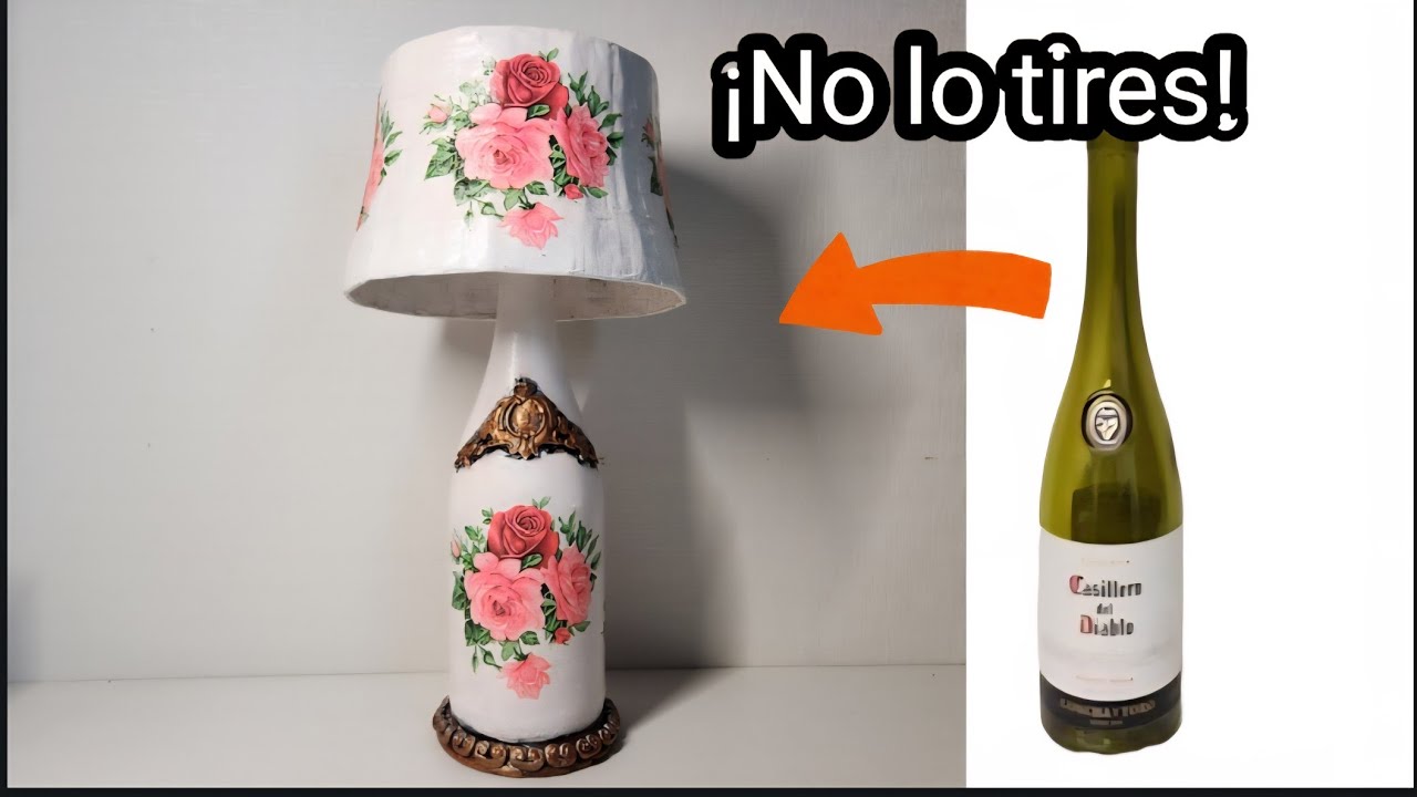  ¡Increíble! Botella de vino → Lámpara de lujo@diyheees