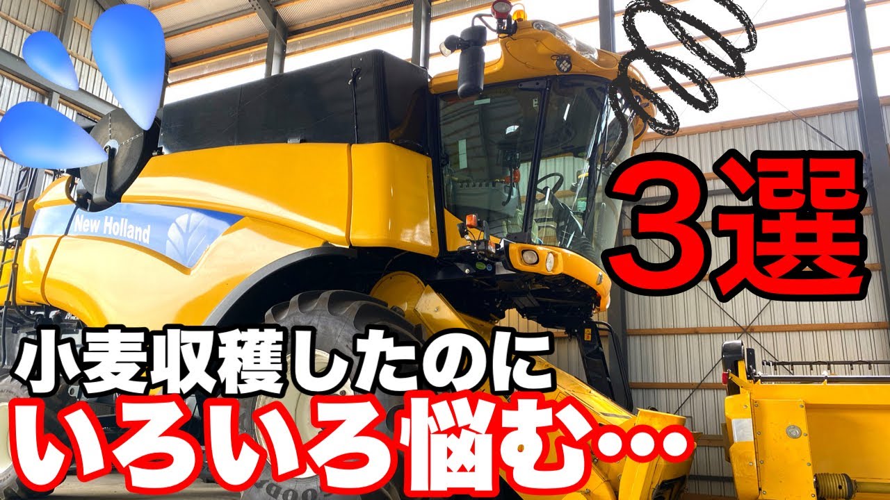 【３選】小麦収穫が終わったのに反省を3つ紹介!!コンバインも乾燥施設も…