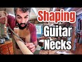 How to shape a guitar neck by hand.