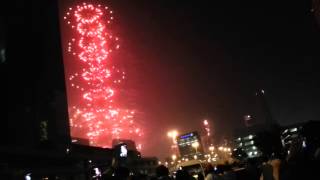 Happy New Year 2015 fireworks at Burj Khalifa Dxb