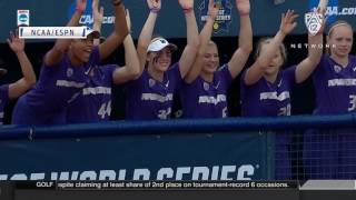 Women's College World Series Highlights: Washington softball knocks out UCLA with 2-hit shutout