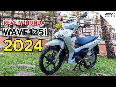 Honda WAVE125i 2024 รีวิว สีขาวน้ำเงิน ตัวท็อปใหม่ล่าสุด