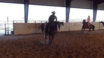 Missy Bravo Mate - sorting - warming up - loping - Valley View Ranch