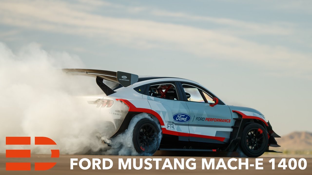 2021 Ford Mustang Mach-E 1400 Burnout und Sound Check | Electric Drive News