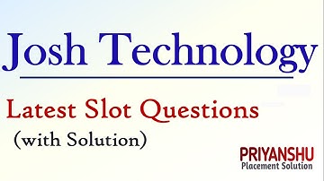 Josh Technlogy pseudocodes | Josh Technology latest Questions answers | Josh Technology latest slot