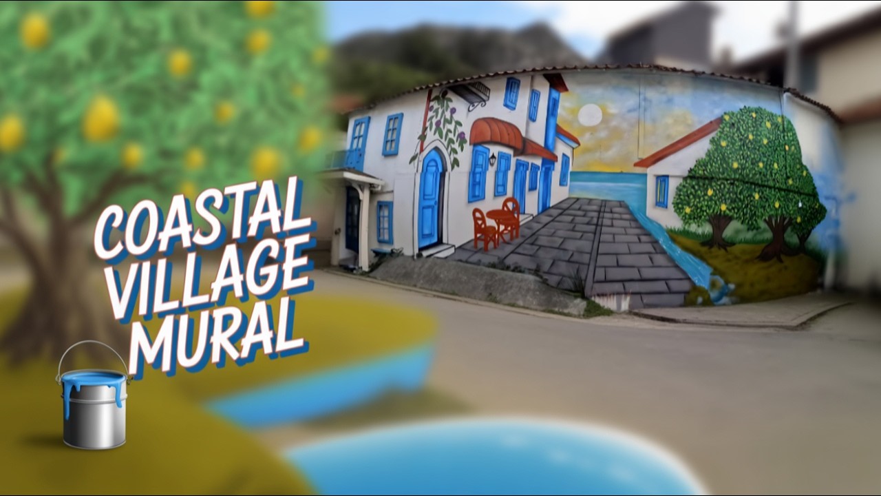 3D Illusion Mural Painting – Backyard Turns into Coastal Paradise