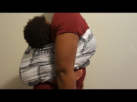 How to securely wrap a baby on your back ////African style