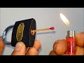 Way To Open A Lock  With Matches🔴 Mở khóa bằng diêm