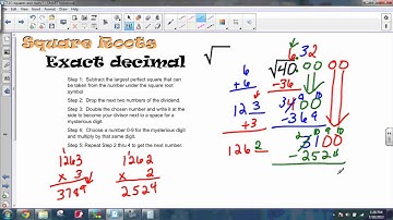 Square Roots (exact Decimal)