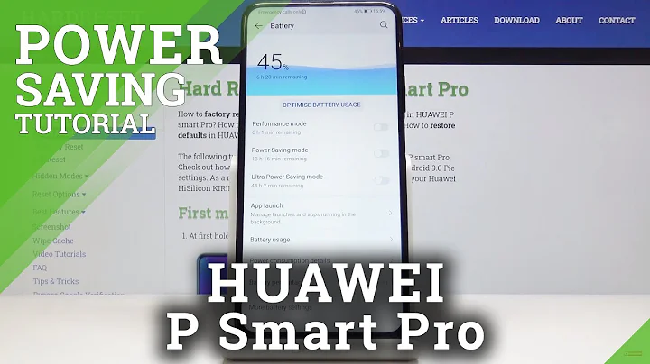 How to Use Power Saver in HUAWEI P Smart Pro – Save Battery