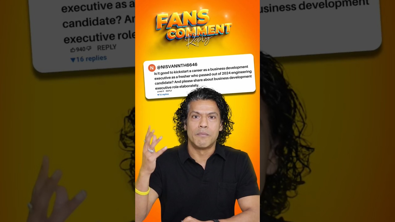 Business Development Executive as a FRESHER?! 🤵💼Fans' Comments Reply! | Sidd Ahmed