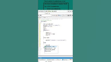 #25 Check palindrome number or not || C Program #shorts #shortvideo #cprogramming #coding #loop