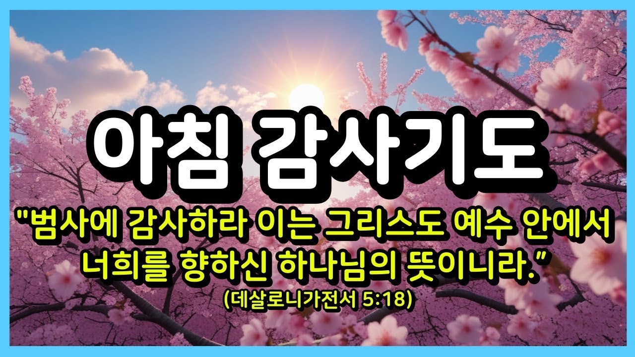 범사에 감사하는 아침감사기도 ㅣ아침기도 ㅣ 하루를 시작하는 기도 ㅣ매일기도