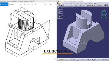 Catia V5 PART DESIGN  03   Catia Part Modeling   3D Part Design   Beginners Exercise