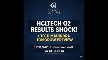 HCLTech Q2 Results Shock: ₹31,942 Cr Revenue Beat & Tech Mahindra Results Preview