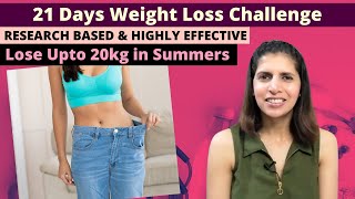 21 Days Weight Loss Challenge | June’s Plan to Lose Weight | Lose Upto 20kgs in Summers | Hindi screenshot 1