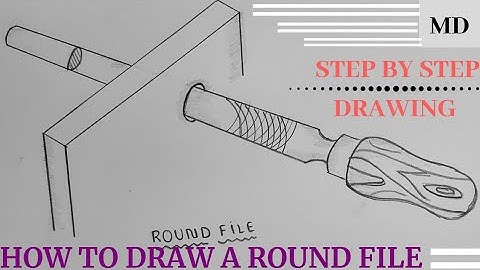 Round file drawing | How to draw a round file | Round file kaise draw kare