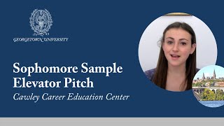 Sophomore Sample Elevator Pitch