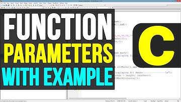 C Programming Video Tutorials for Beginners | Function Parameters / Arguments with example