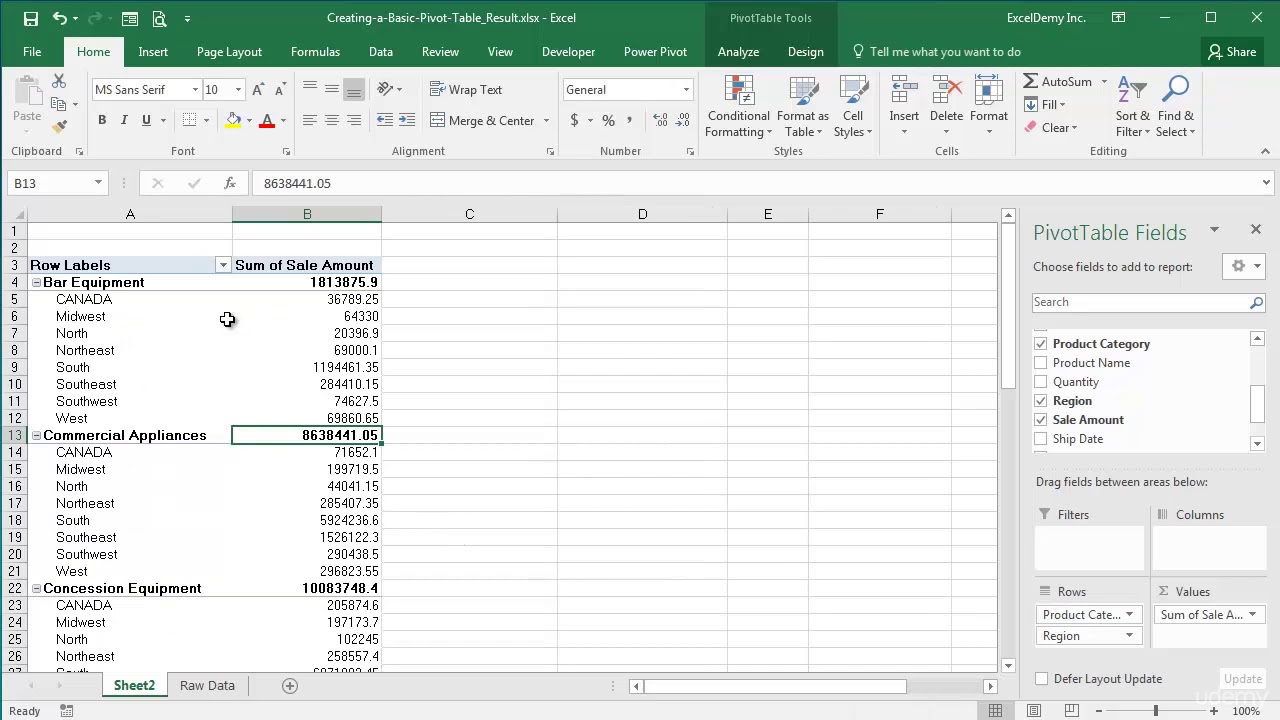 5 Creating a Basic Pivot Table Part 2 - YouTube