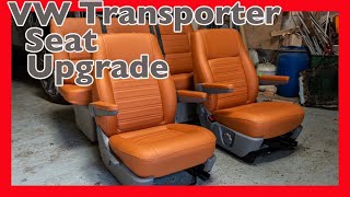 Car/Campervan upholstery. VW Transporter, T5 Caravelle seats upgrade. Auto upholstery