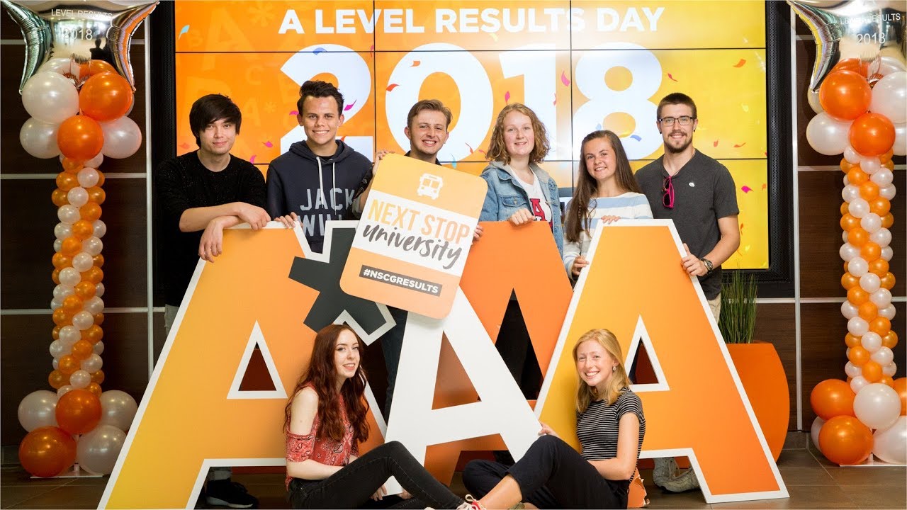 NSCG Newcastle College | A Level Results Day 2018 - YouTube