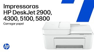 Carregar papel e outras mídias | Impressoras HP DeskJet séries 2900, 4300, 5100, 5800 | HP Support