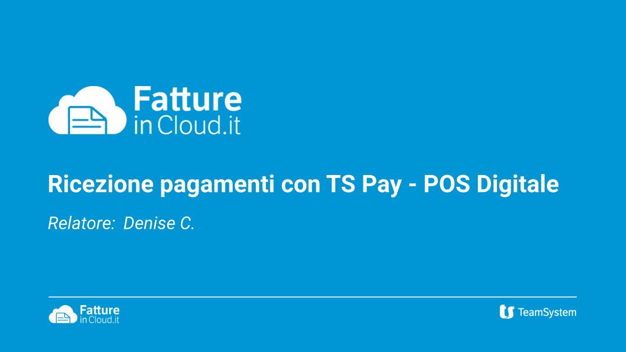 Ricezione pagamenti con TS Pay - POS Digitale [Webinar]