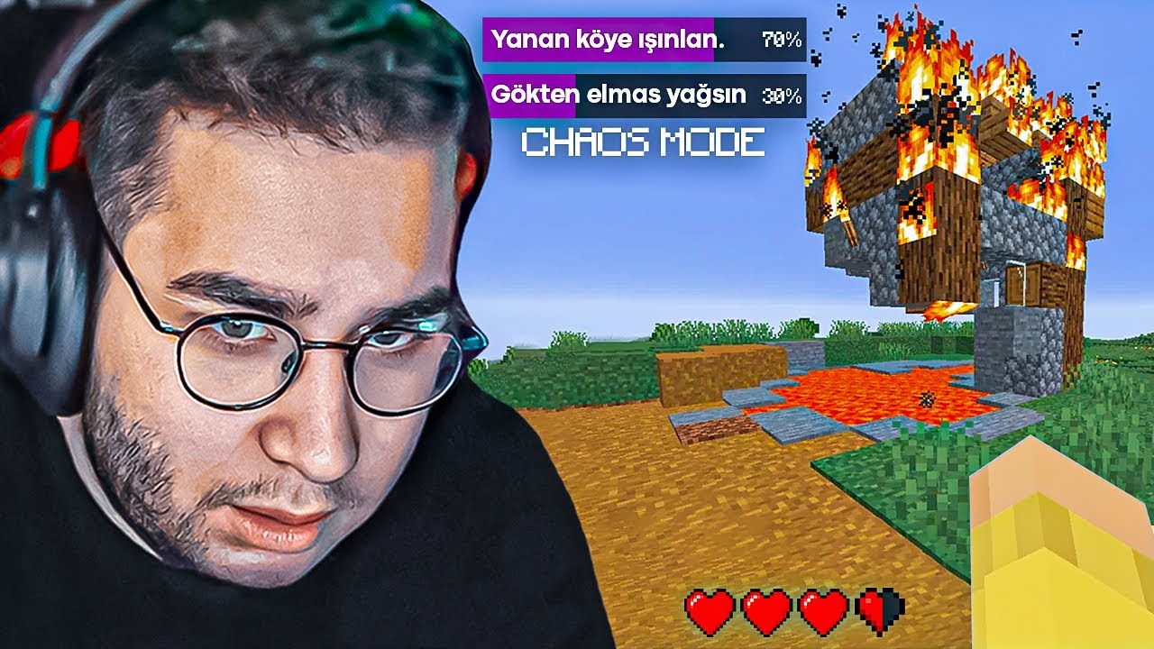 İZLEYİCİLERİM OYUNUMU YÖNETİYOR ! | MİNECRAFT CHAOS MOD