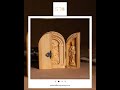 Holy Trinity Wooden Catholic Triptych, Jesus Christ Home Altar Decor, Prayer Corner Folding Icon,...