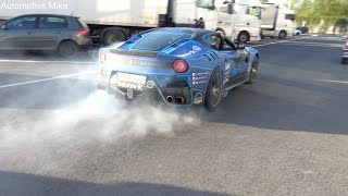 Josh cartu's ferrari f12tdf - burnout & acceleration gumball 3000
