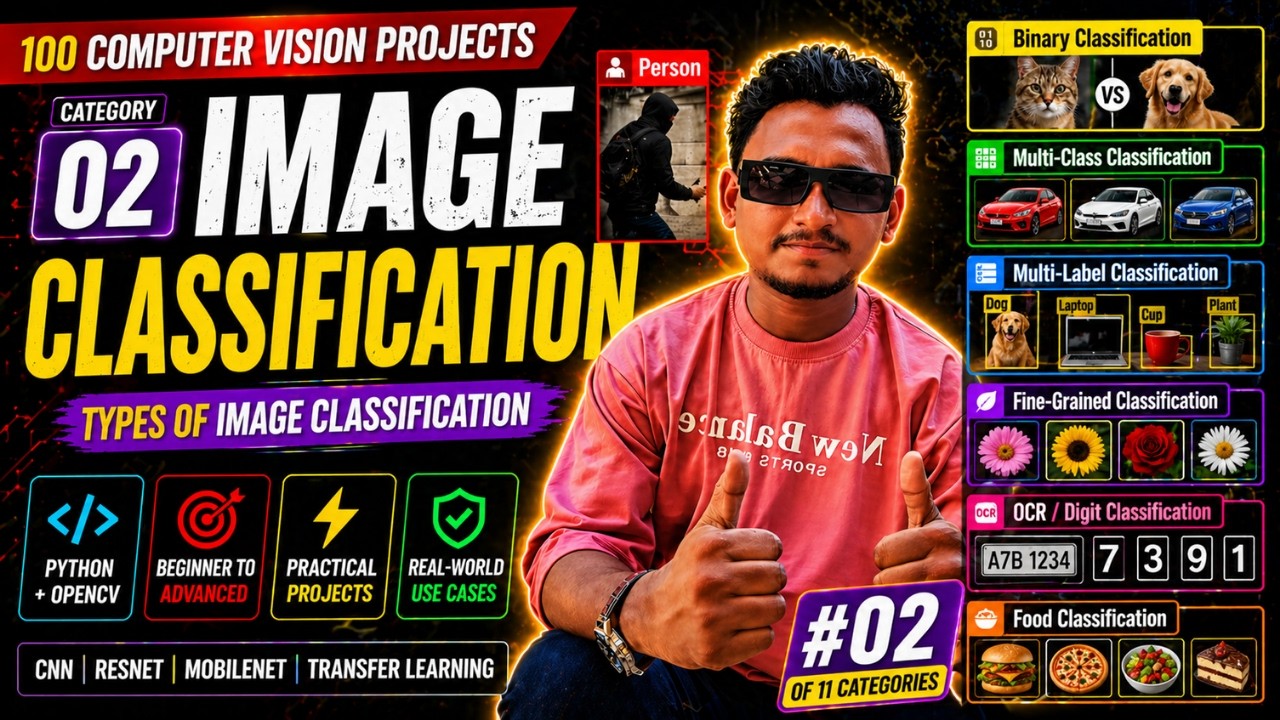 100 Computer Vision Projects 🚀 | Category 02: Image Classification ...