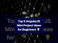 Mini project ideas using angular.js in 2026....🚀 #angular #project #projectideas #ytshorts