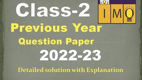 Class 2  IMO | Maths Olympiad Previous year paper 2022-23 | solved paper of SOF-IMO class 2