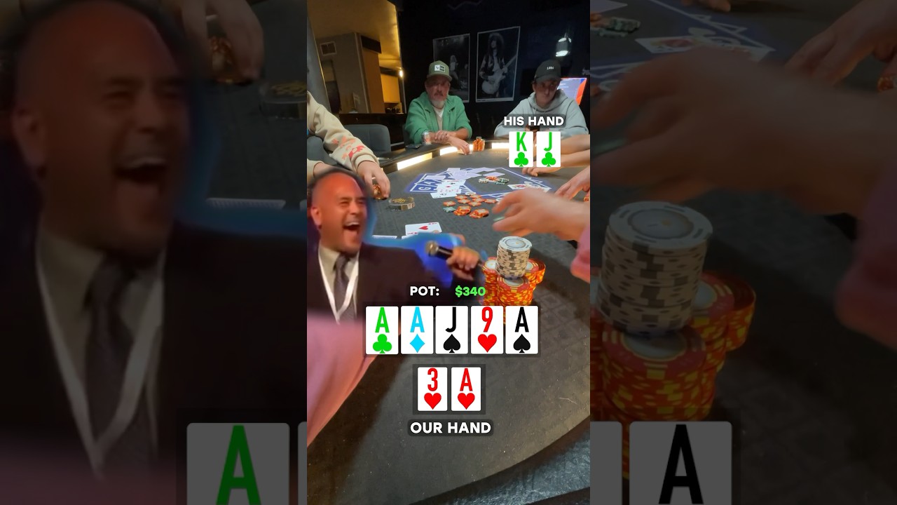 I slow play triple Aces & get rewarded on the river! #poker #gamble #gambling #casino