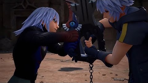 KH3 Character Switch Mod Showcase (Riku vs Data Dark Riku no damage crit)