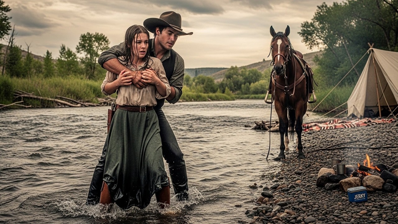 She Was Drowning When Her Horse Threw Her At The Crossing, The Cowboy Dove In And Pulled Her Out